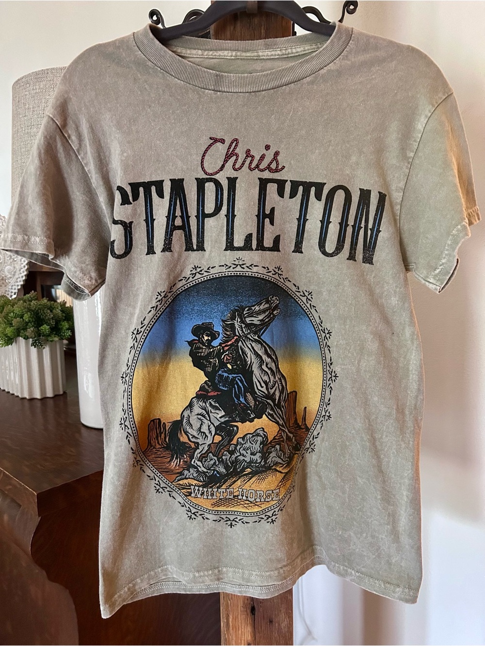 Chris Stapleton Khaki Brown Graphic Tee - Short Sleeve Bought at The Buckle NWOT